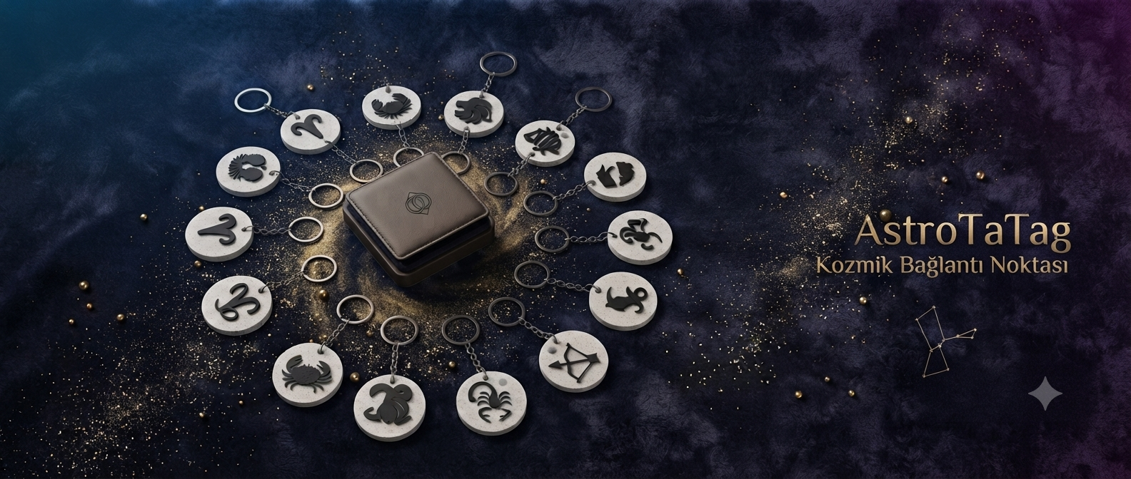 AstroTag — on iki burçtan kişiselleştirilmiş 3D NFC anahtarlık koleksiyonu